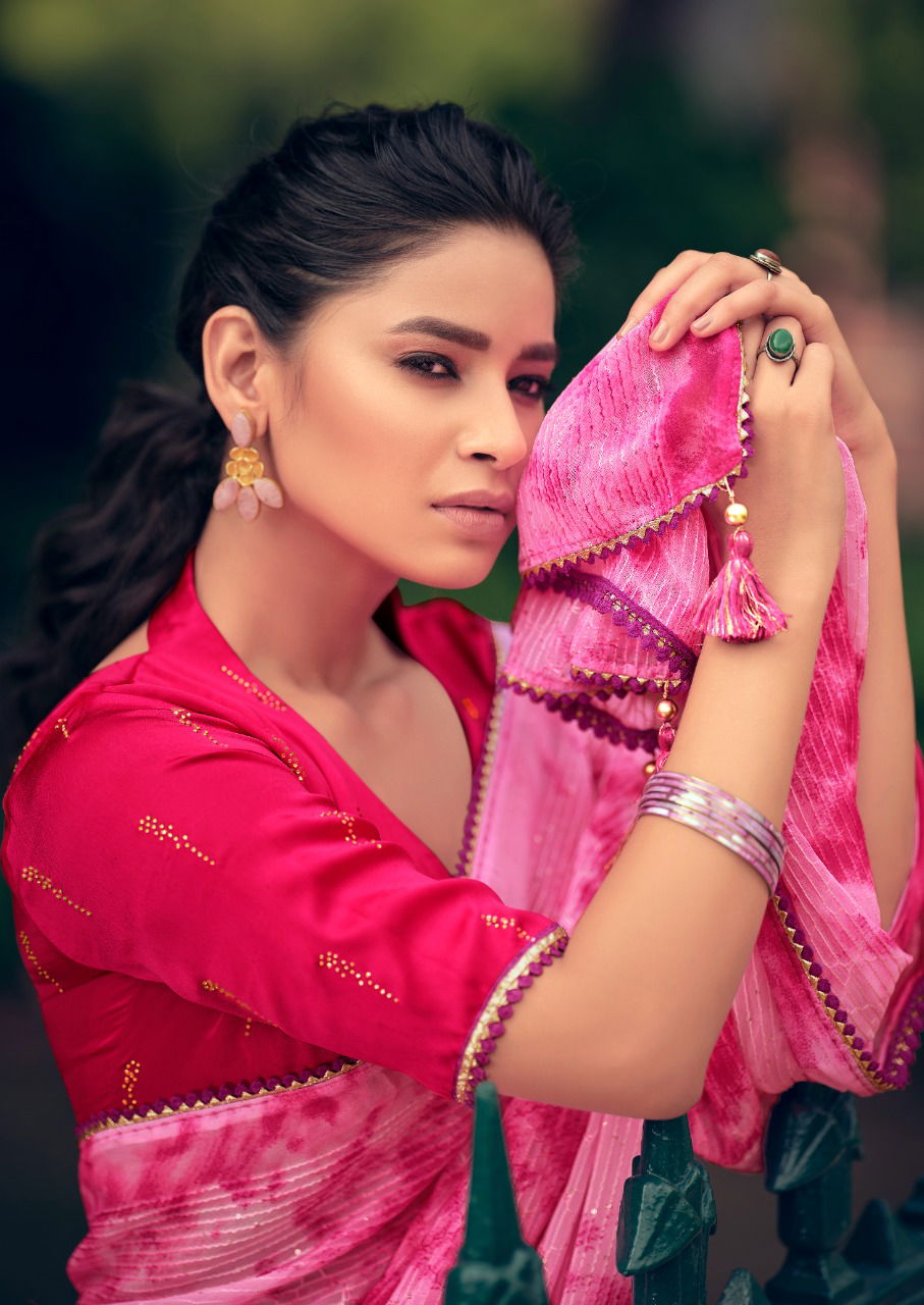 Kashvi Almora Latest Designer Fancy Festive Wear Georgette Saree Collection